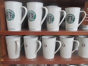 Starbuck Coffee mug lot HD wallpaper