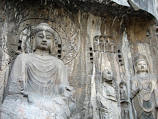 statue of buddha HD wallpaper