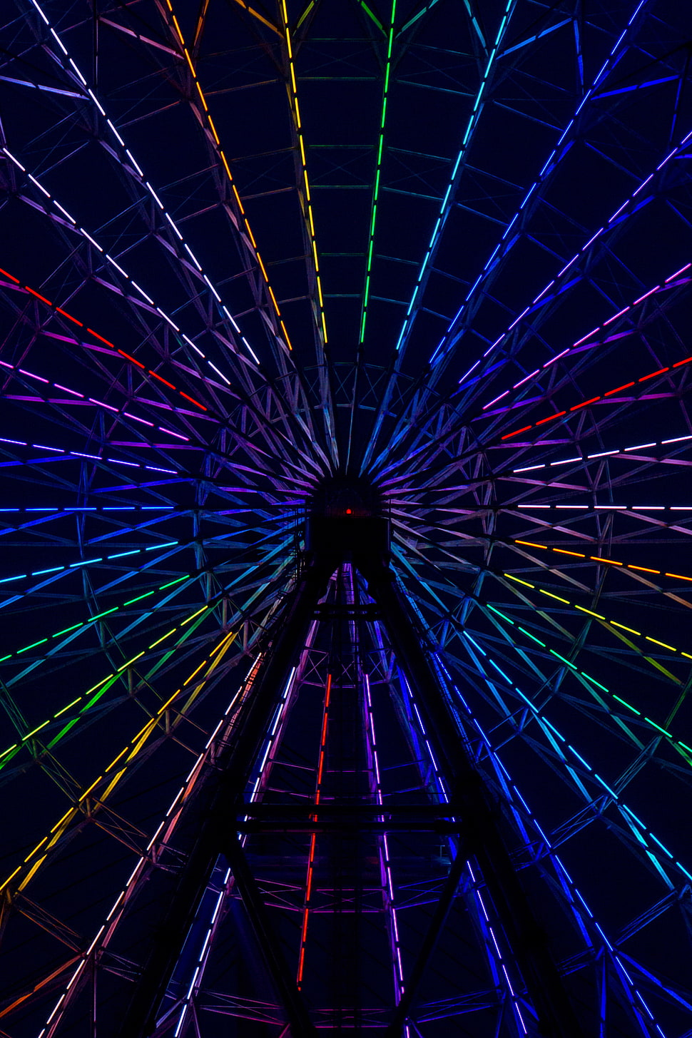 Ferris Wheel, Ferris wheel, Multicolored, Backlight HD wallpaper