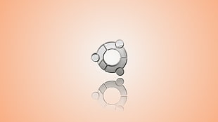 round gray logo, Linux, Ubuntu