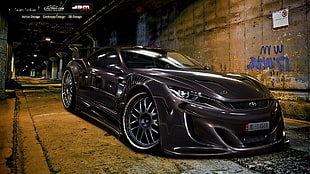 black Mercedes-Benz sedan, car, Toyota FT-GTR