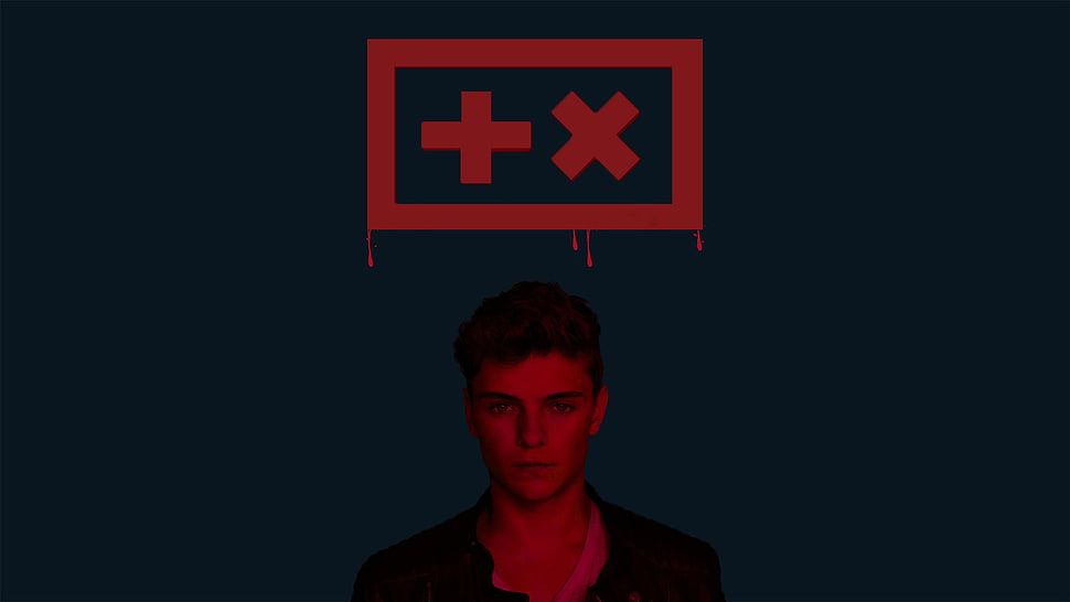 Martin Garrix, Martin Garrix, DJ, blue, red HD wallpaper