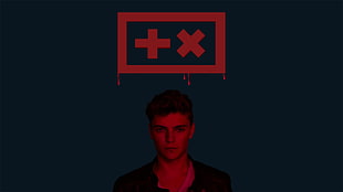 Martin Garrix, Martin Garrix, DJ, blue, red HD wallpaper