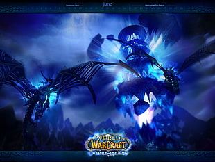 World of Warcraft digital wallpaper, World of Warcraft, World of Warcraft: Wrath of the Lich King, dragon, video games