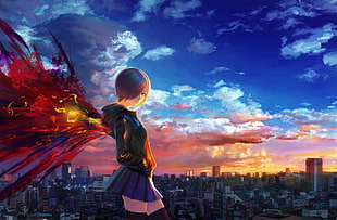 painting of Tokyo Ghoul painting HD wallpaper