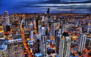 cityscape digital wallpaper, cityscape, HDR, Chicago