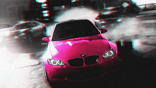 pink and black Oakley sunglasses, car, pink, Need for Speed, artwork