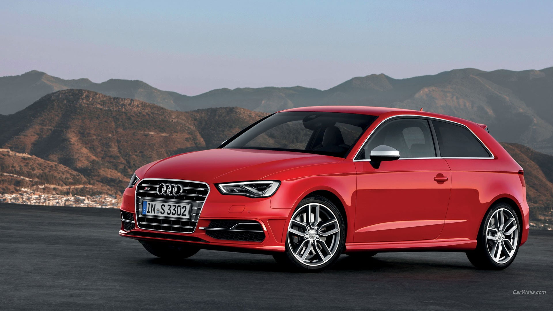 red Audi coupe, Audi S3, car
