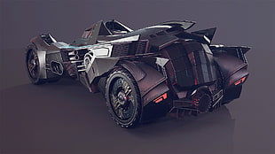 black car illustration, Batmobile, Batman, Batman: Arkham City, video games HD wallpaper