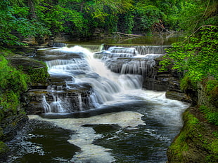 Waterfall,  River,  Nature HD wallpaper