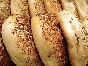 bread with sesame seeds on top lot HD wallpaper
