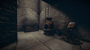 brown wood furnace, Rust (game), Steam (software), survival, house HD wallpaper