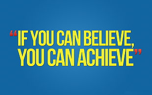 if you can believe text, quote, blue, blue background, typography HD wallpaper
