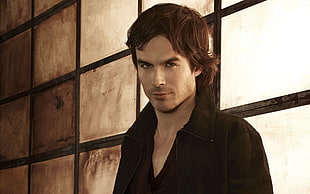 Vampire Diaries lead actor photo leaning on wall HD wallpaper