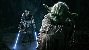Star Wars Master Yoda digital wallpaper, Star Wars, Yoda HD wallpaper