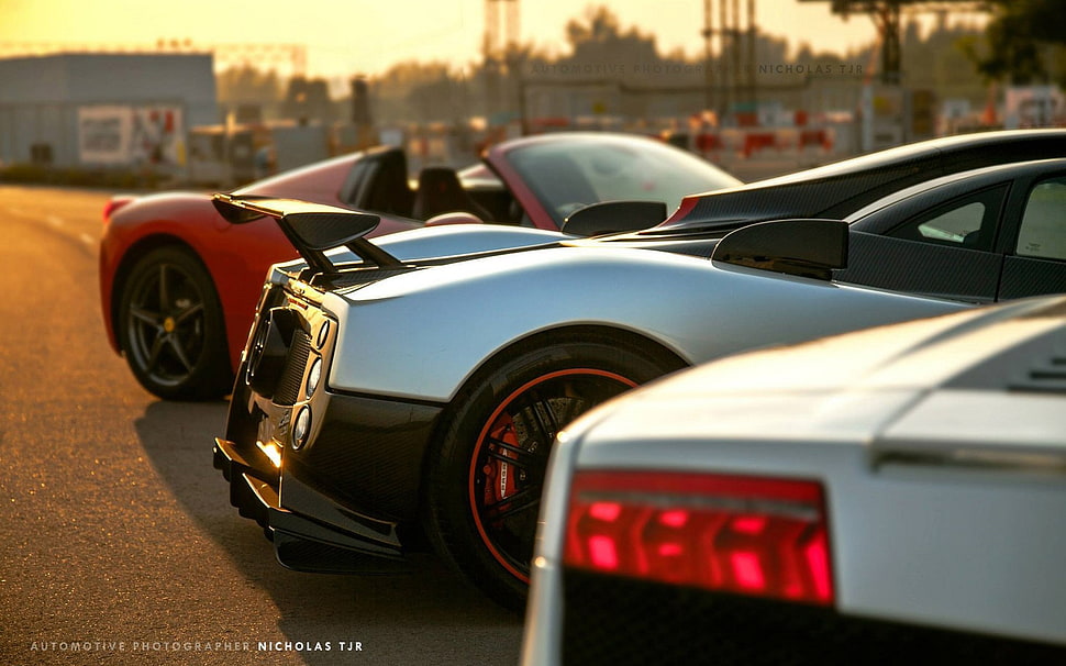 silver and black luxury car, Pagani, Lamborghini, car, vehicle HD wallpaper