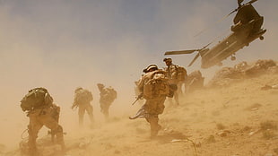 movie still screenshot, combat drop, soldier, combat, Boeing CH-47 Chinook HD wallpaper
