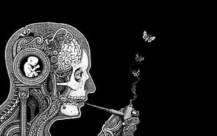 illustration of man smoking