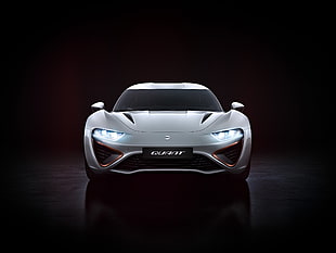 silver concept sports car