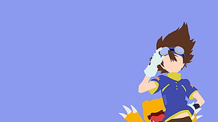 Digimon character and monster wallpaper, anime, Digimon, minimalism