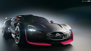 black sports car, car, vehicle, Aston Martin