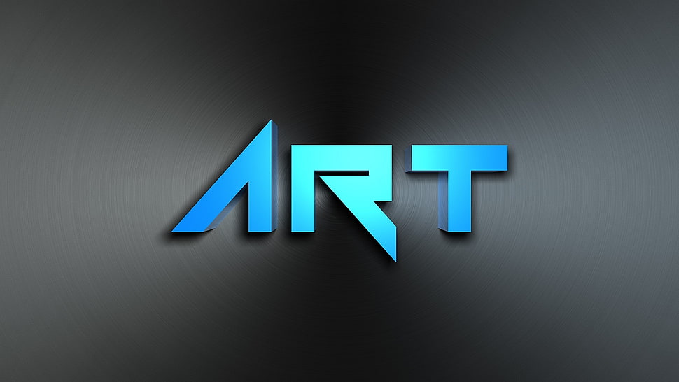 blue Art illustration, text, 3D HD wallpaper