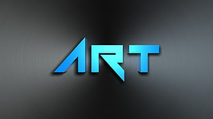 blue Art illustration, text, 3D