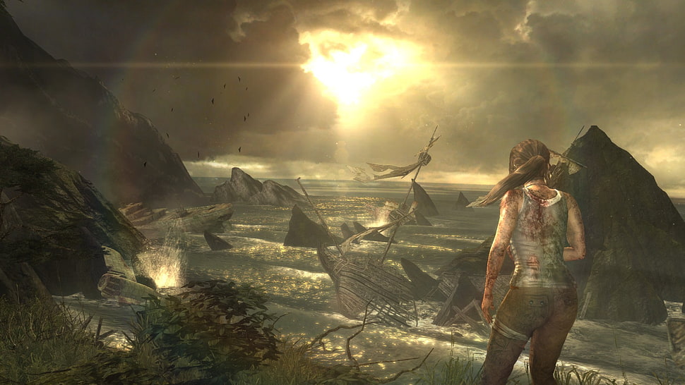 Tom Raider game illustration, Tomb Raider, Lara Croft HD wallpaper