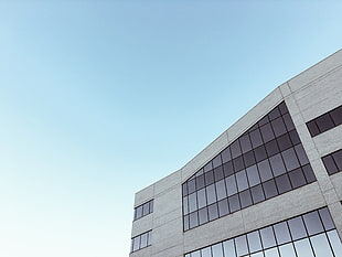 white and gray concrete building, architecture, building, sky, minimalism