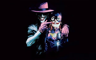 Joker and Batgirl illustration