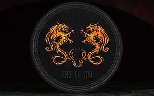 End of you text overlay, dragon