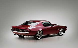 photo of red coupe
