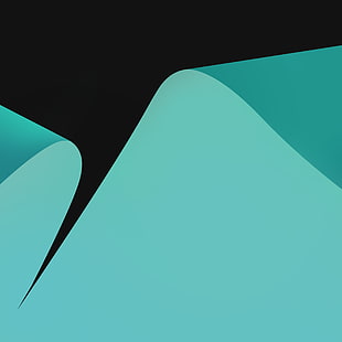 Teal, Curves, Turquoise, Google Pixel 2 HD wallpaper
