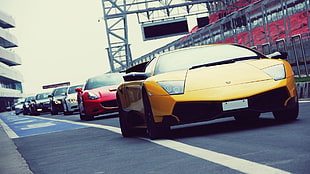 yellow Gallardo, car, Lamborghini