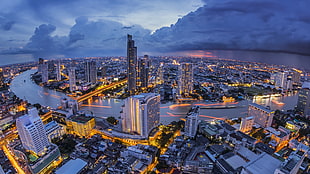 gray high-rise building, Thailand, Thai, Bangkok, city HD wallpaper