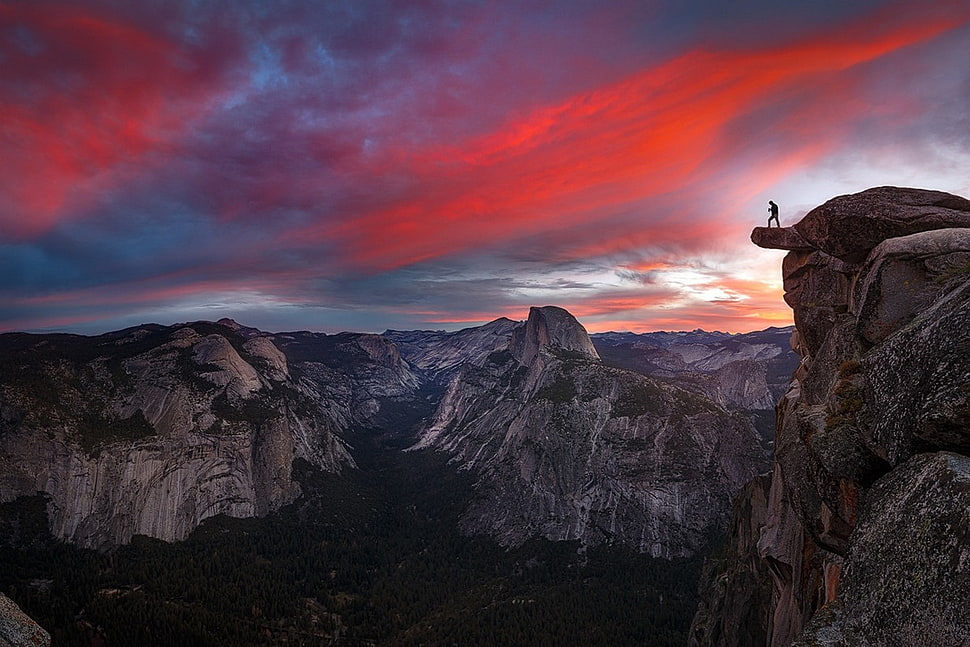 rock formation, nature, landscape, hiking, Yosemite Valley HD wallpaper