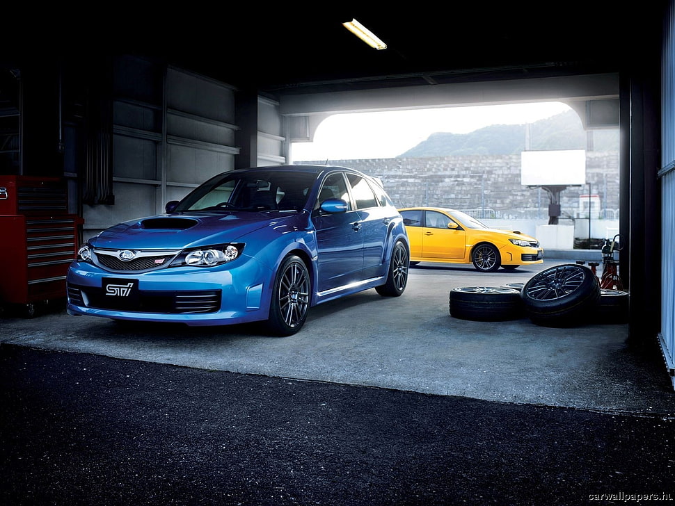 blue 5-door hatchback, car HD wallpaper
