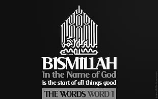 Bismiuah in the name of God, Islam, religion, Qur'an, calligraphy HD wallpaper