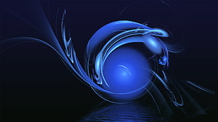 blue graphic painting illustration