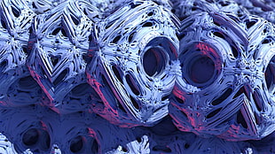 two black and red car wheels, abstract, 3D Abstract, 3D fractal