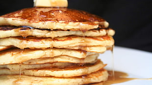 pancake in white plate