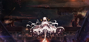Kancolle white haired character illustration, Kantai Collection