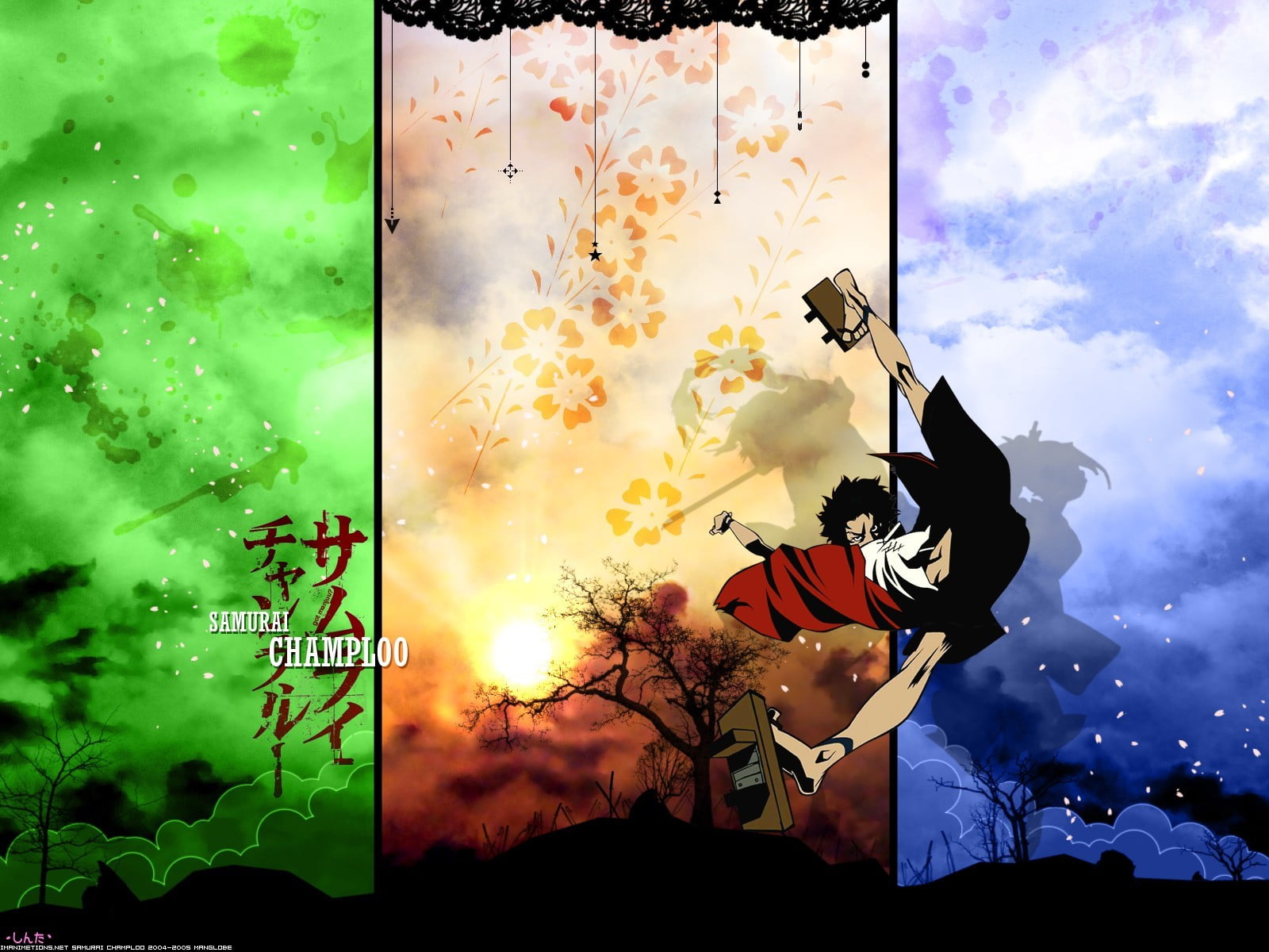 Black And Red Floral Area Rug Mugen Samourai Champloo Hd Wallpaper Wallpaper Flare