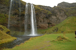 photo of waterfalls HD wallpaper