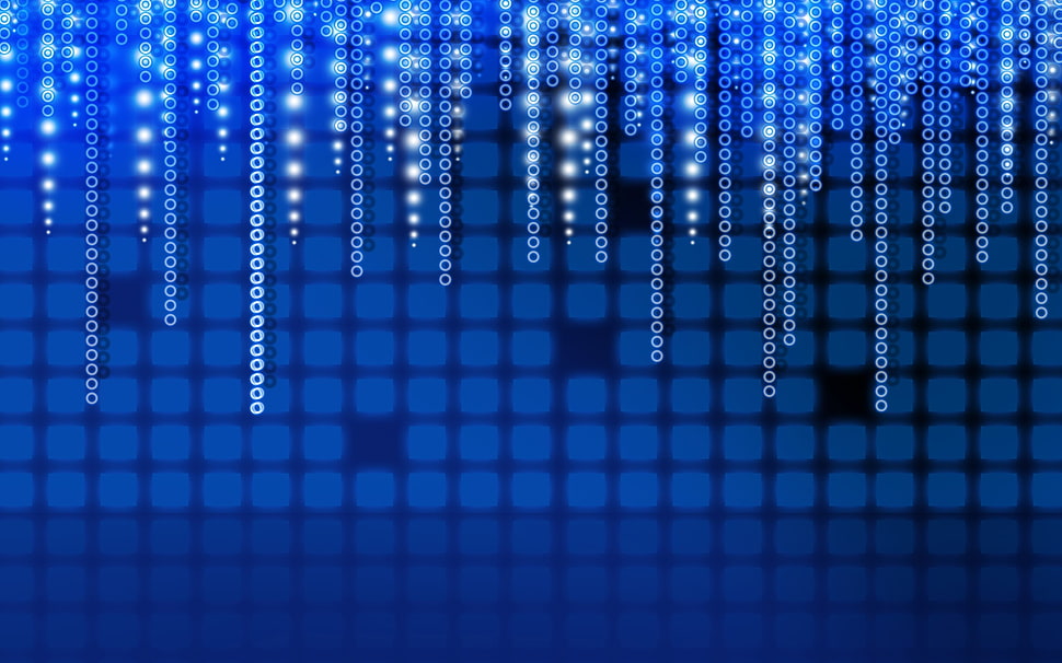 blue digital wallpaper HD wallpaper