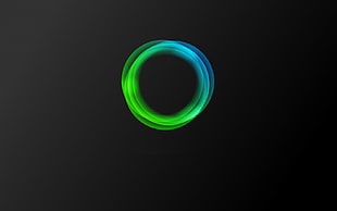 round green and blue logo, minimalism, circle, digital art