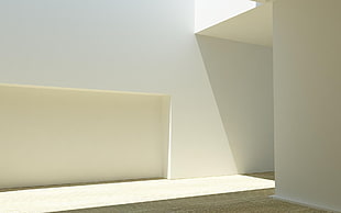 white wooden bed frame with white mattress, architecture HD wallpaper