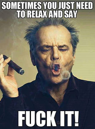 man smoking a cigar