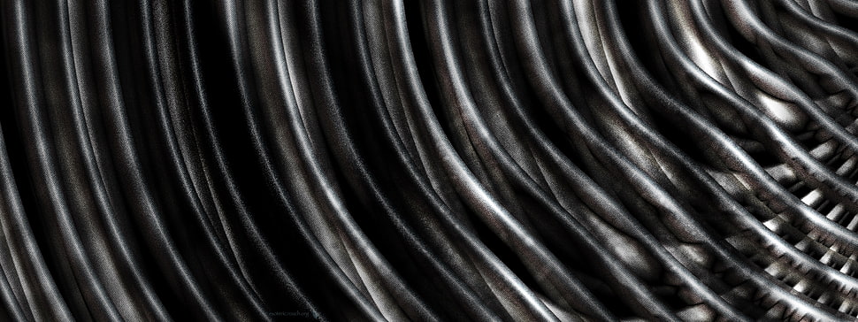gray metal frame, abstract, digital art HD wallpaper