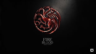 Fire Blood wallpaper, Game of Thrones, A Song of Ice and Fire, digital art, House Targaryen HD wallpaper